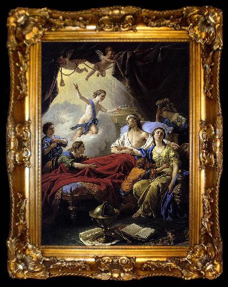 framed  Louis Jean Francois Lagrenee Allegory on the Death of the Dauphin, ta009-2